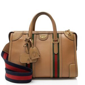Gucci Leather Ophidia Bauletto Medium Satchel